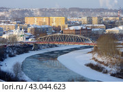 Кунгур: Успенская церковь и Сылвенский мост (2017 год). Стоковое фото, фотограф Алексей Иванов / Фотобанк Лори