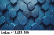 Abstract blue technology hexagonal background, seamless loop. Стоковое AI-видео, аниматор Ирина Михайличенко / Фотобанк Лори