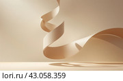 Closeup of paper with shadow on wooden table, highlighting tints and shades. Стоковое AI-изображение, AI-художник Юрий Поздников / Фотобанк Лори