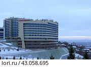 Отель "Hilton Garden Inn Ufa Riverside", город Уфа, Башкортостан (2018 год). Редакционное фото, фотограф Алексей Иванов / Фотобанк Лори