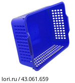 Пластиковая корзина на белом фоне. Empty plastic basket isolated on white background. Стоковое фото, фотограф Татьяна Д / Фотобанк Лори