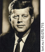 Джон Кеннеди (известный также как JFK (Джей-Эф-Кей); 1917-1963) - американский политический и государственный деятель, 35-й президент США (1961-1963) от Демократической партии. Редакционное фото, фотограф Сергей Елизарьев / Фотобанк Лори
