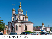 Church Of St. Nicholas. Russia, Gelendzhik region, Arkhipo-Osipovka village, 14 June 2018. Редакционное фото, фотограф Сергей Н / Фотобанк Лори