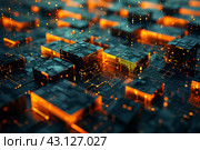 Абстрактный фон, концепция цифрового мира. Стоковое AI-изображение, AI-художник Щеголева Ольга / Фотобанк Лори