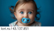Infant With Pacifier. Стоковое AI-изображение, AI-художник Юлия Гапеенко / Фотобанк Лори