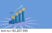 Coin for casino. Currency. Donations. Money, bank, loans. A gold coin with a dollar symbol is tilted and rotated. Money, finance and success profit, investment, business growth, economy, concept. Стоковая анимация, аниматор Alexander / Фотобанк Лори