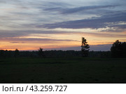 Spring sunset over the field. Стоковое фото, фотограф Andrew_Swarga / Фотобанк Лори