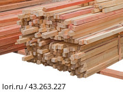 Деревянные доски для строительства. Wooden planks, lining, boards for construction works. Стоковое фото, фотограф Татьяна Д / Фотобанк Лори
