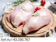 Fresh chicken fillet with spices. Стоковое фото, фотограф Артем Шадрин / Фотобанк Лори