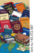 Colorful Passport Illustration. Стоковое AI-изображение, AI-художник Margarita Davchenko / Фотобанк Лори