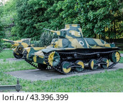 Легкий танк «Ха-Го» тип «95» образца 1935 года. Япония. Экспозиция боевой техники в музее Парка Победы в Москве. Техника времен Второй мировой войны (2024 год). Редакционное фото, фотограф Константин Григорьев / Фотобанк Лори
