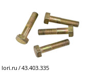 Металлические винты на белом фоне. Screws isolated on white background. Стоковое фото, фотограф Татьяна Д / Фотобанк Лори