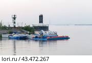 Rescue and Coastguard boats are moored in front of the rescue station (2022 год). Редакционное фото, фотограф EugeneSergeev / Фотобанк Лори