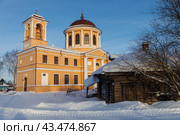 Каргопольский музей, Церковь Зосимы и Савватия, зима (2024 год). Стоковое фото, фотограф Николай Гернет / Фотобанк Лори