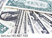 Долларовые купюры крупным планом. Фоновое изображение.  Dollar, The US currency, background. Стоковое фото, фотограф Лариса Гордеева / Фотобанк Лори