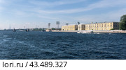 Panoramic view of St. Petersburg and Neva river in summer (2024 год). Стоковое фото, фотограф Евгений Харитонов / Фотобанк Лори