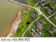 Островная часть села Чингис омываемая водами реки Оби.. Ордынский район Новосибирской области. Западная Сибирь. (2024 год). Стоковое фото, фотограф Евгений Мухортов / Фотобанк Лори