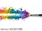 Rainbow wallpaper, colorful pattern, colorful background of colorful mascara. Generated by Ai. Стоковое AI-изображение, AI-художник Ярославский Максим / Фотобанк Лори