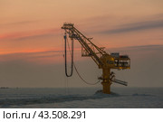 Нефтеналивной терминал у берегов мыса Каменный в Обской губе (2018 год). Стоковое фото, фотограф Николай Гернет / Фотобанк Лори