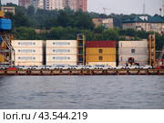 Японские автомобили в порту Владивостока (2024 год). Редакционное фото, фотограф Яна Савинова / Фотобанк Лори