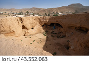 Traditional berber house near Matmata in Sahara Desert. Tunisia. Стоковое фото, фотограф Яков Филимонов / Фотобанк Лори