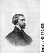 Portrait of Alfred de Musset, 1810 - 1857, French poet, playwright and novelist. Стоковое фото, фотограф Константин Тимофеев / Фотобанк Лори
