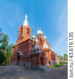 Church of the Holy Martyr Julian of Tarsus in Pushkin (Tsarskoe Selo), Architect Danini, Sofia district, St. Petersburg, Russia (2024 год). Стоковое фото, фотограф Михаил Аккуратoв / Фотобанк Лори