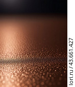 A close-up of bronze surface with a gradient, featuring curved lines and subtle light reflections. The texture of the bronze is smooth and metallic, creating a visually captivating abstract image. AI. Стоковое AI-изображение, AI-художник Юлия Петровская / Фотобанк Лори