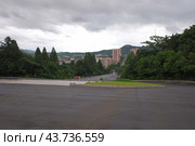 Панорама города Кэсон, КНДР. Пасмурный летний день. (2024 год). Редакционное фото, фотограф Александр Кузнецов / Фотобанк Лори