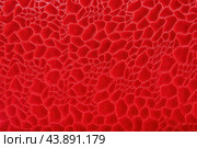 Abstract background of red textured leather. Close-up. Red background. Стоковое фото, фотограф Лариса Гордеева / Фотобанк Лори