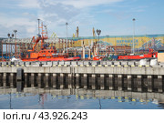 Малое пожарное судно «Часовой» в Мурманском порту (2024 год). Редакционное фото, фотограф Анна Карасева / Фотобанк Лори