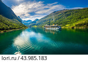 Geiranger fjord, Beautiful Nature Norway (2019 год). Стоковое фото, фотограф Андрей Армягов / Фотобанк Лори