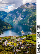 Geiranger fjord, Beautiful Nature Norway (2016 год). Стоковое фото, фотограф Андрей Армягов / Фотобанк Лори