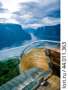 Stegastein Lookout Beautiful Nature Norway (2016 год). Стоковое фото, фотограф Андрей Армягов / Фотобанк Лори
