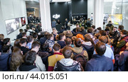 MOSCOW RUSSIA:01 APR 2017 - DJI Quadcopter Drone store opening ceremony in Moscow. Редакционное фото, фотограф Андрей Армягов / Фотобанк Лори
