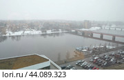 Scenic panorama photo of Umea. Beautiful northern Sweden, Vasterbotten, Umea (2020 год). Стоковое фото, фотограф Tamara Sushko / Фотобанк Лори