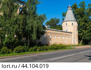 Tower of the Pokrovsky town fortress in the city of Pushkin, Saint Petersburg, Russia (2024 год). Стоковое фото, фотограф Михаил Аккуратoв / Фотобанк Лори