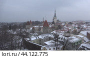 Вид на Таллинн. Панорама старого города, Эстония (2024 год). Стоковое видео, видеограф Анна Карасева / Фотобанк Лори