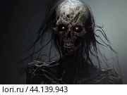 Creepy Evil creature scary drawn. Generate Ai. Стоковое AI-изображение, AI-художник Иван Рябоконь / Фотобанк Лори