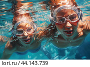 Synchronised swimming sport. Generate Ai. Стоковое AI-изображение, AI-художник Иван Рябоконь / Фотобанк Лори