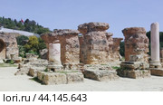Ruins of Antonine Baths at Carthage, Tunisia. Стоковое видео, видеограф Яков Филимонов / Фотобанк Лори