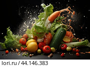 Shriveled Spoiled vegetables. Generate Ai. Стоковое AI-изображение, AI-художник Иван Рябоконь / Фотобанк Лори
