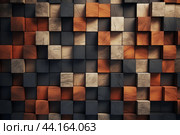 Immovable Square blocks room wall. Generate Ai. Стоковое AI-изображение, AI-художник Иван Рябоконь / Фотобанк Лори
