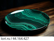 Elegant Malachite stones dish bowl. Generate Ai. Стоковое AI-изображение, AI-художник Иван Рябоконь / Фотобанк Лори