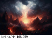 Electrifying Thor god lights. Generate ai. Стоковое AI-изображение, AI-художник Иван Рябоконь / Фотобанк Лори