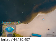 Пляж санатория Ружанский в Беларуси. Стоковое фото, фотограф Александр Салук / Фотобанк Лори