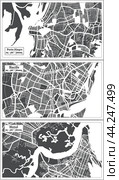 Recife, Natal and Porto Alegre Brazil City Maps Set in Retro Style. Стоковая иллюстрация, иллюстратор Игорь Сорокин / Фотобанк Лори