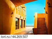 Qatara village view, outdoor interior design of heritage village. Стоковое фото, фотограф Feruza Tashmetova / Фотобанк Лори