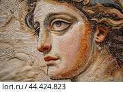 Weathered Ancient antique sun mosaic. Generate ai. Стоковое AI-изображение, AI-художник Иван Рябоконь / Фотобанк Лори