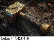 Awe-inspiring Ancient fantasy hammer. Generate Ai. Стоковое AI-изображение, AI-художник Иван Рябоконь / Фотобанк Лори
